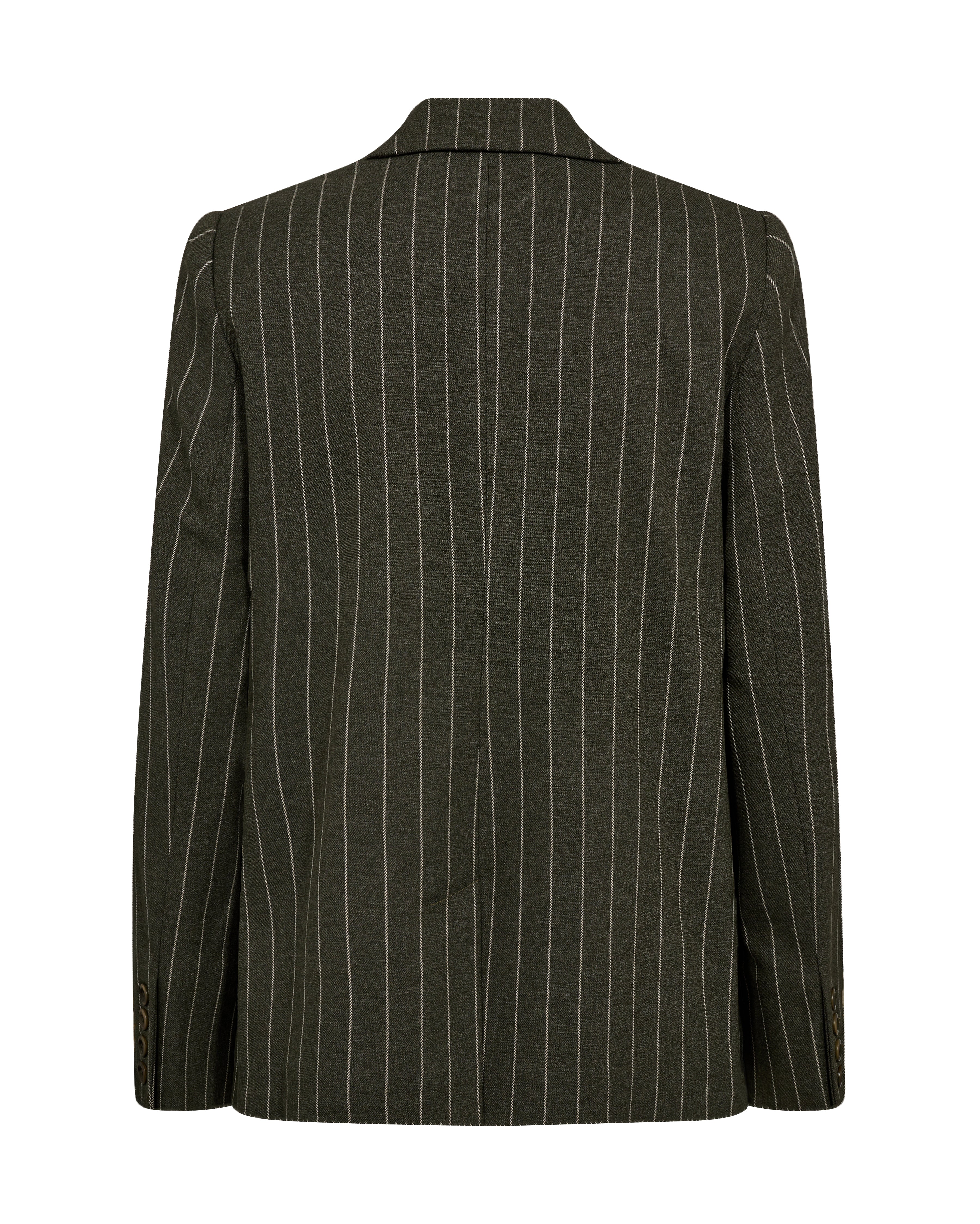 Maßgeschneiderter Blazer in Olive mit weißen Streifen