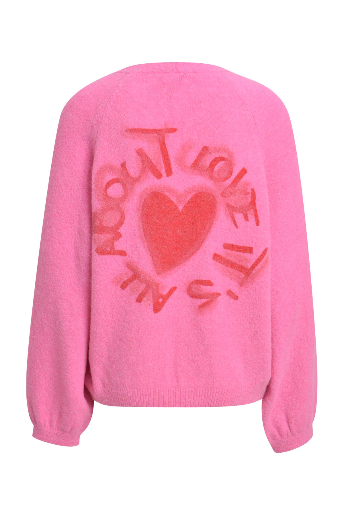 Strick-Cardigan mit „Love“-Statement