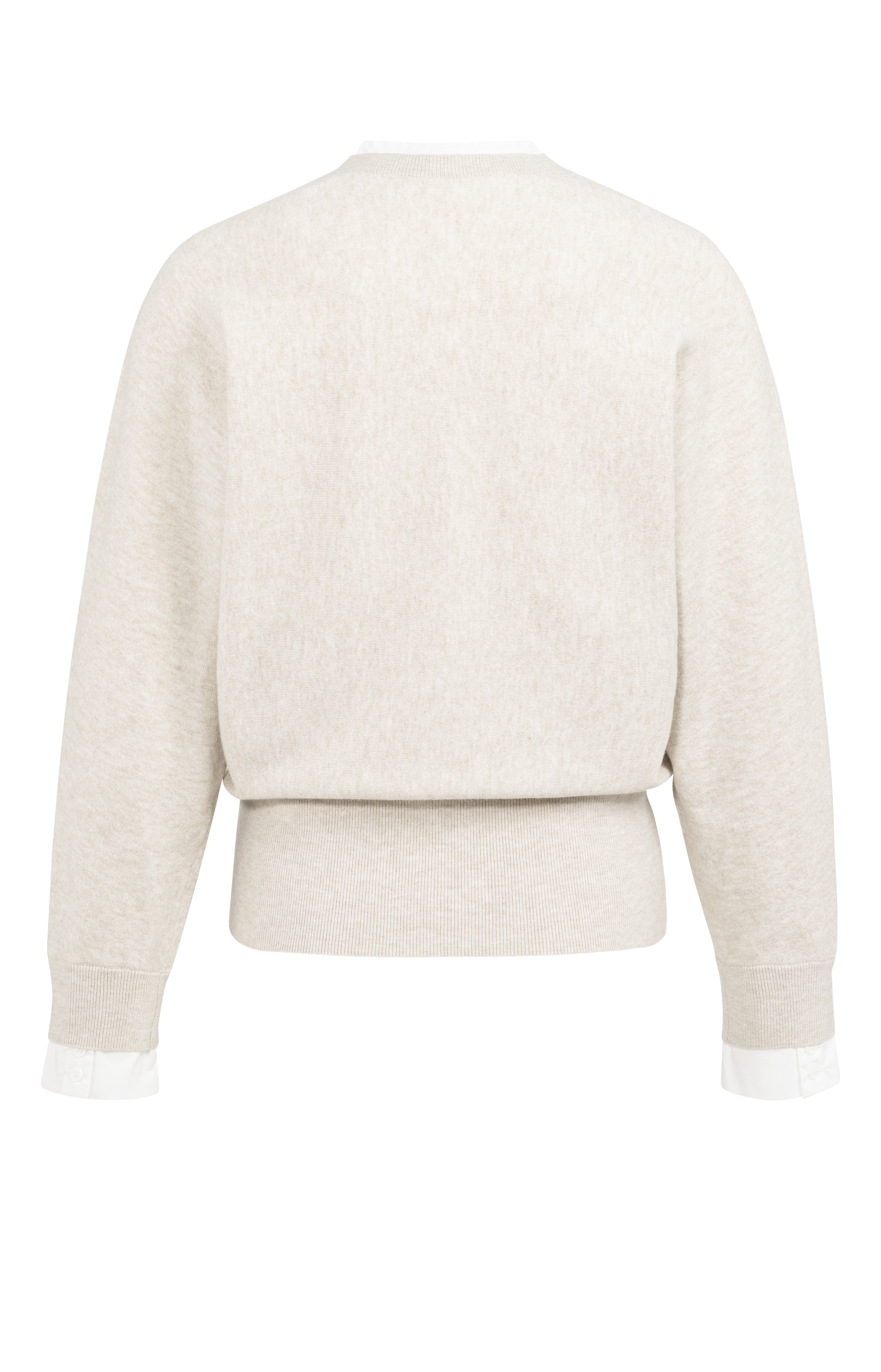 Pullover mit Blusenkragen-Einsatz