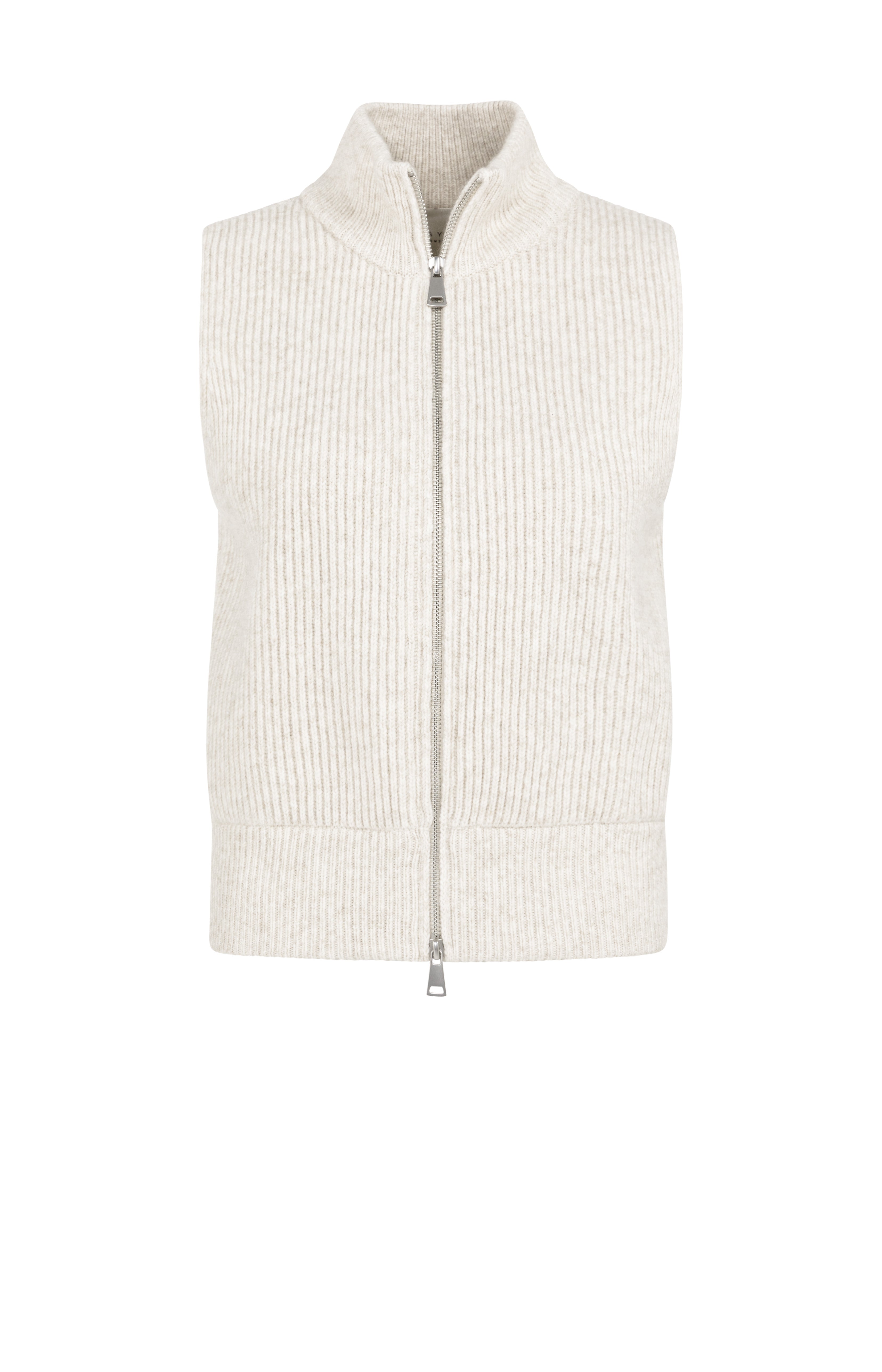 Strickweste mit hohem Kragen