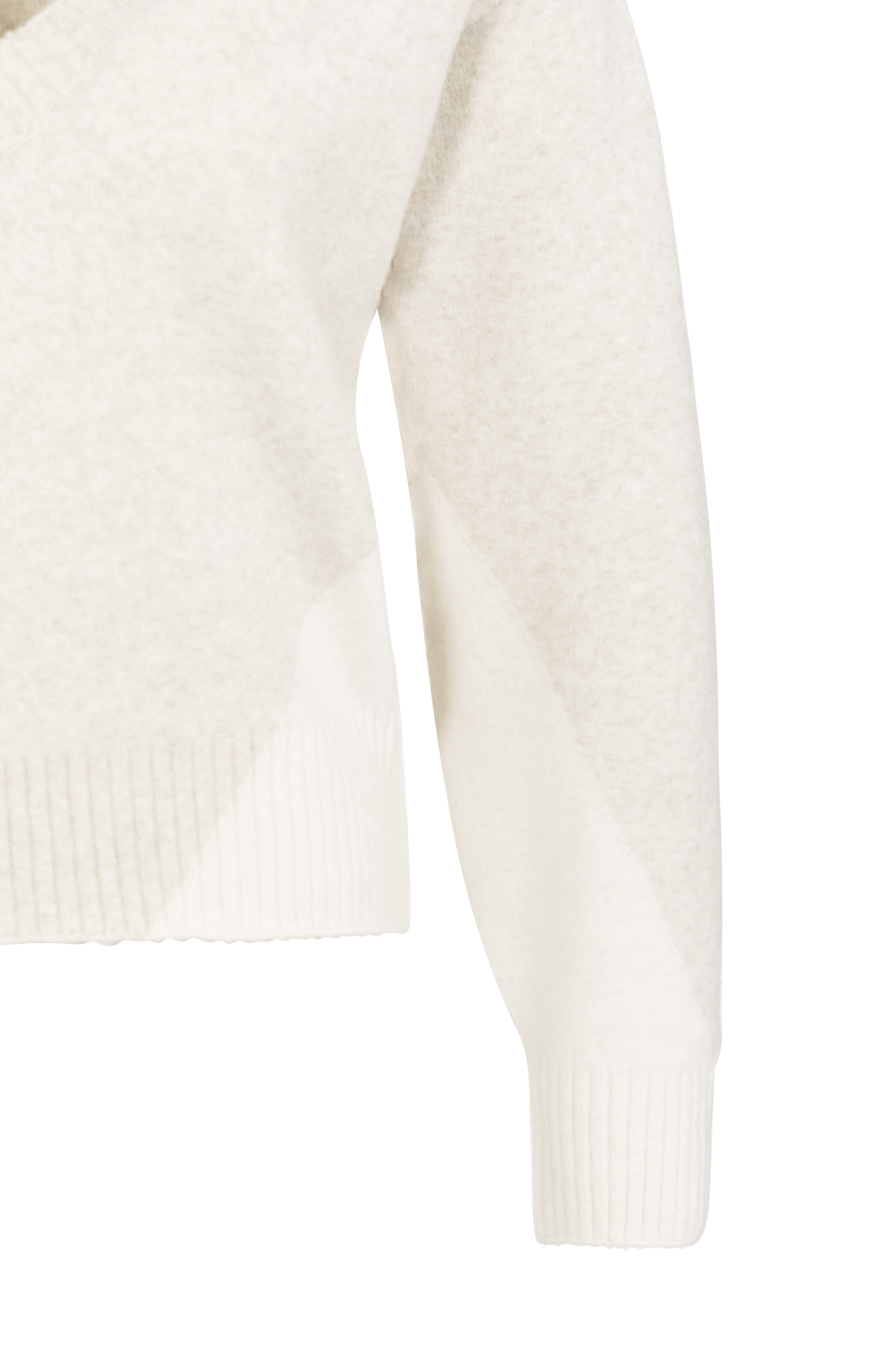 Der V-Pullover mit Farbblock-Muster