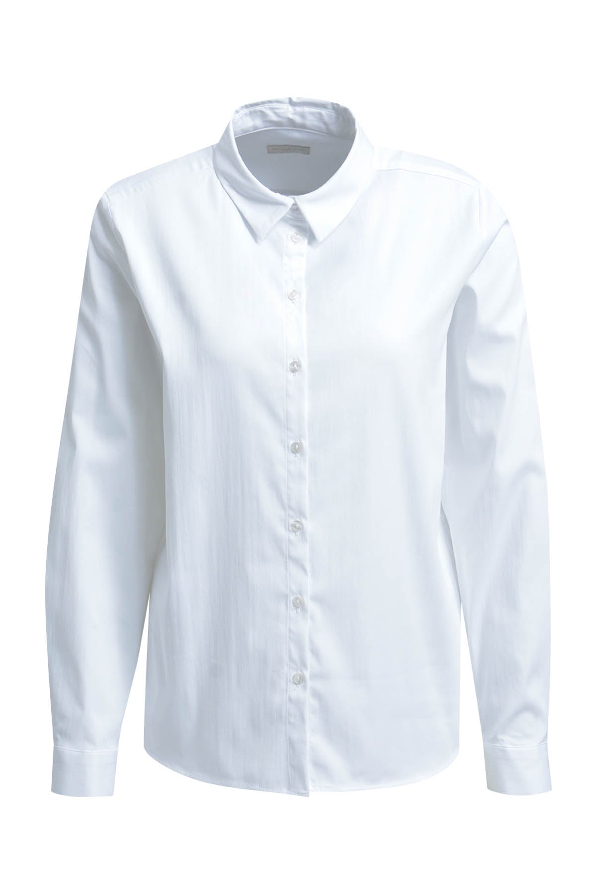 Oversize-Hemdbluse mit Art Print auf dem Rücken