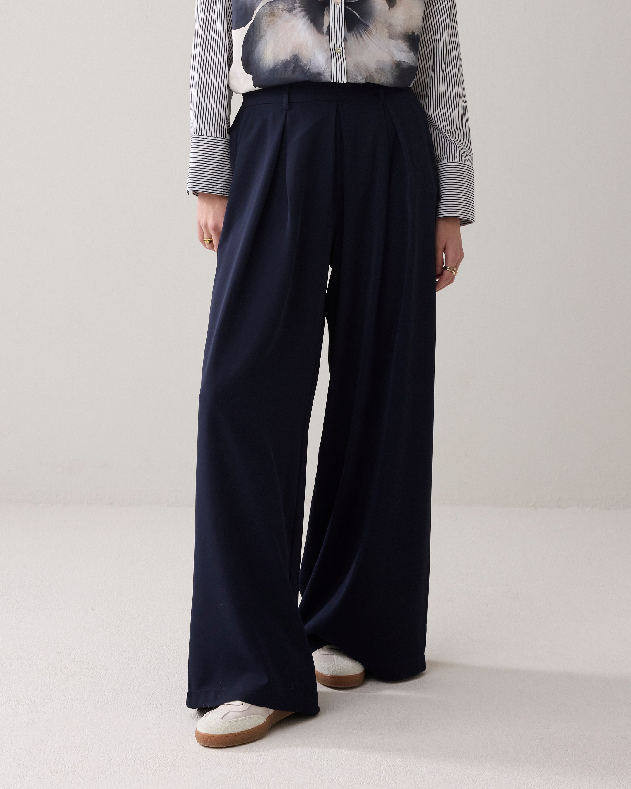 Die Wide Leg Palazzohose