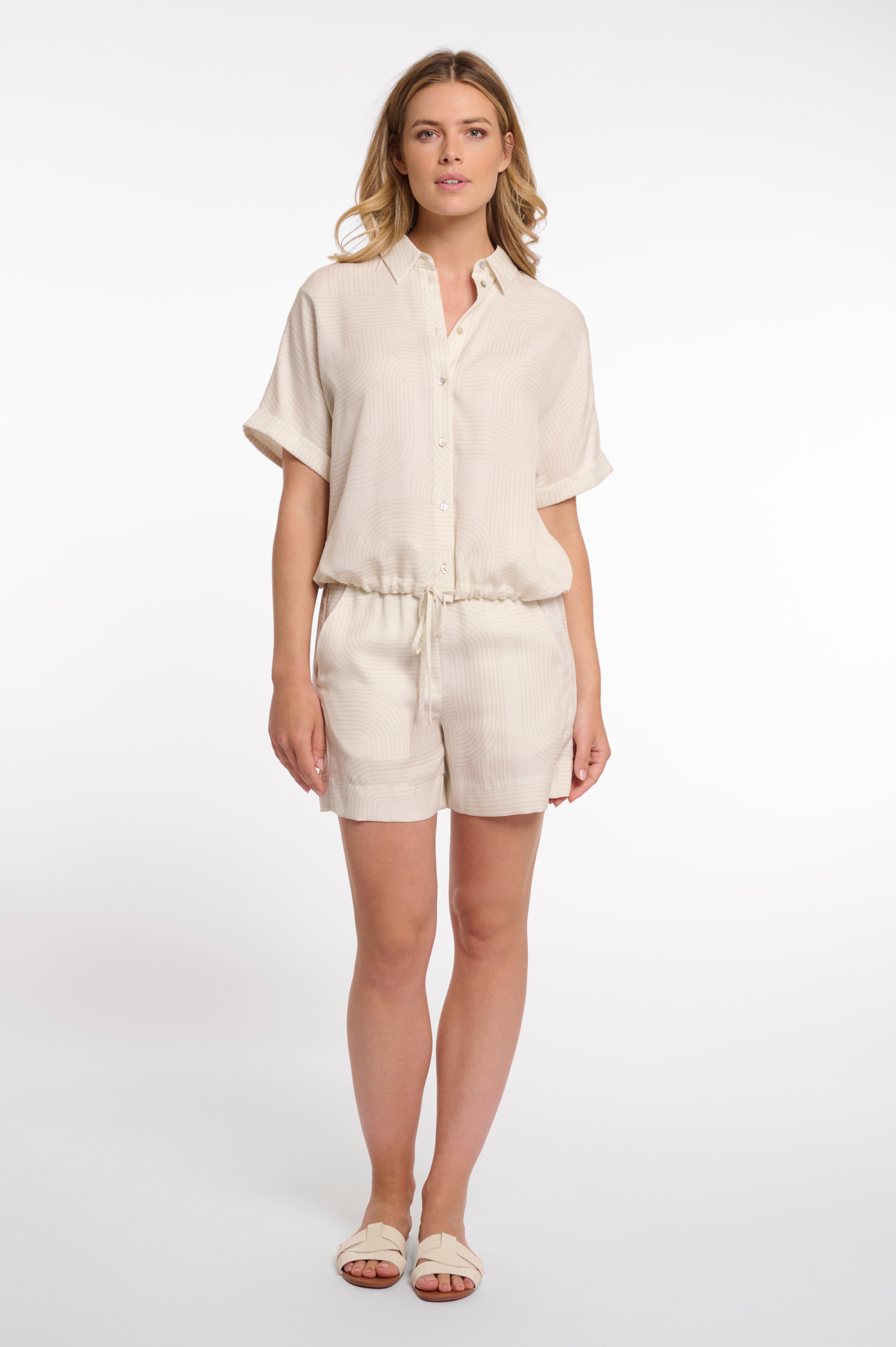 Deine neue Kurzarmbluse mit Modern-Art-Print