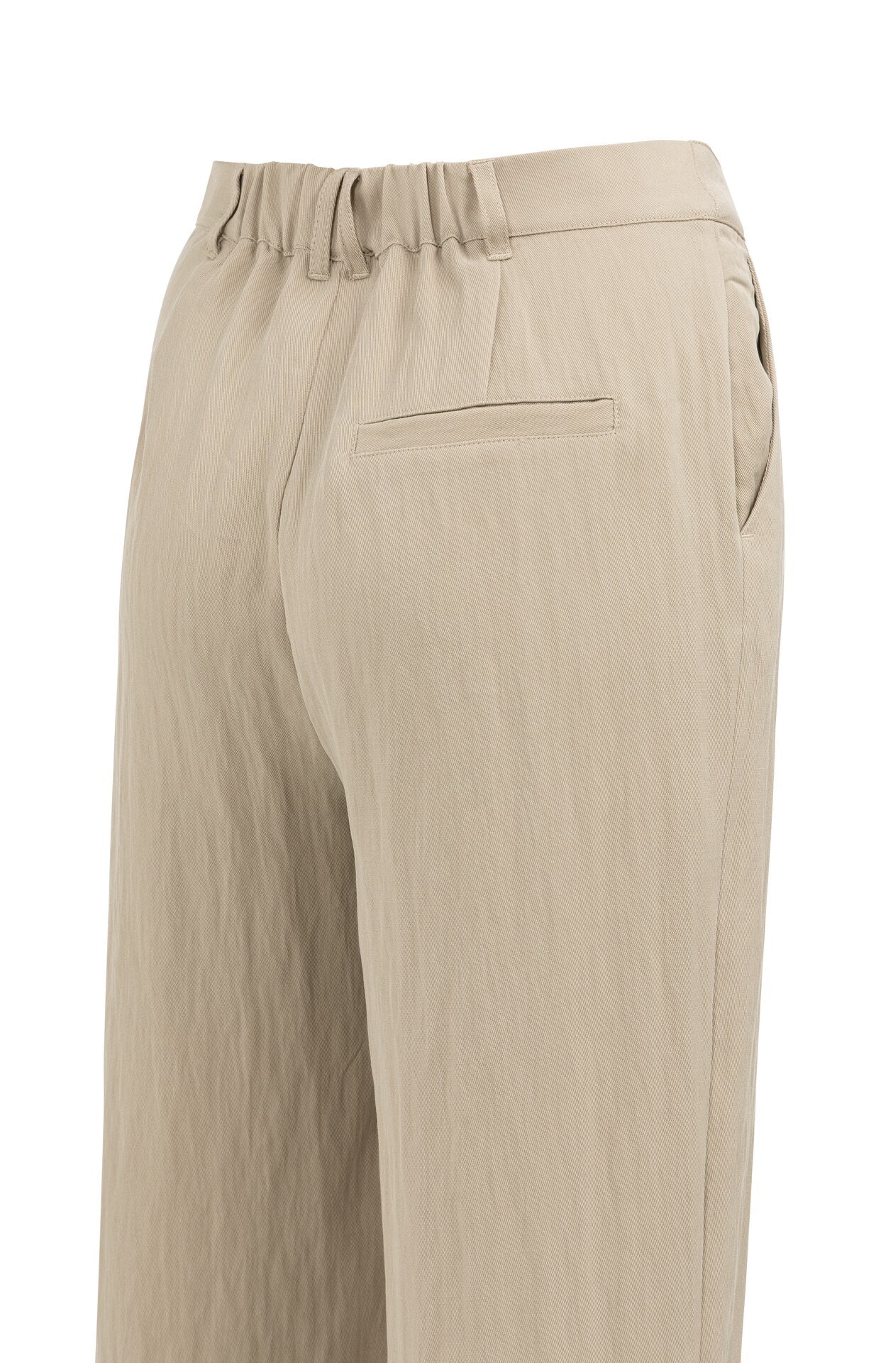 Die weite Bundfaltenhose in Sand
