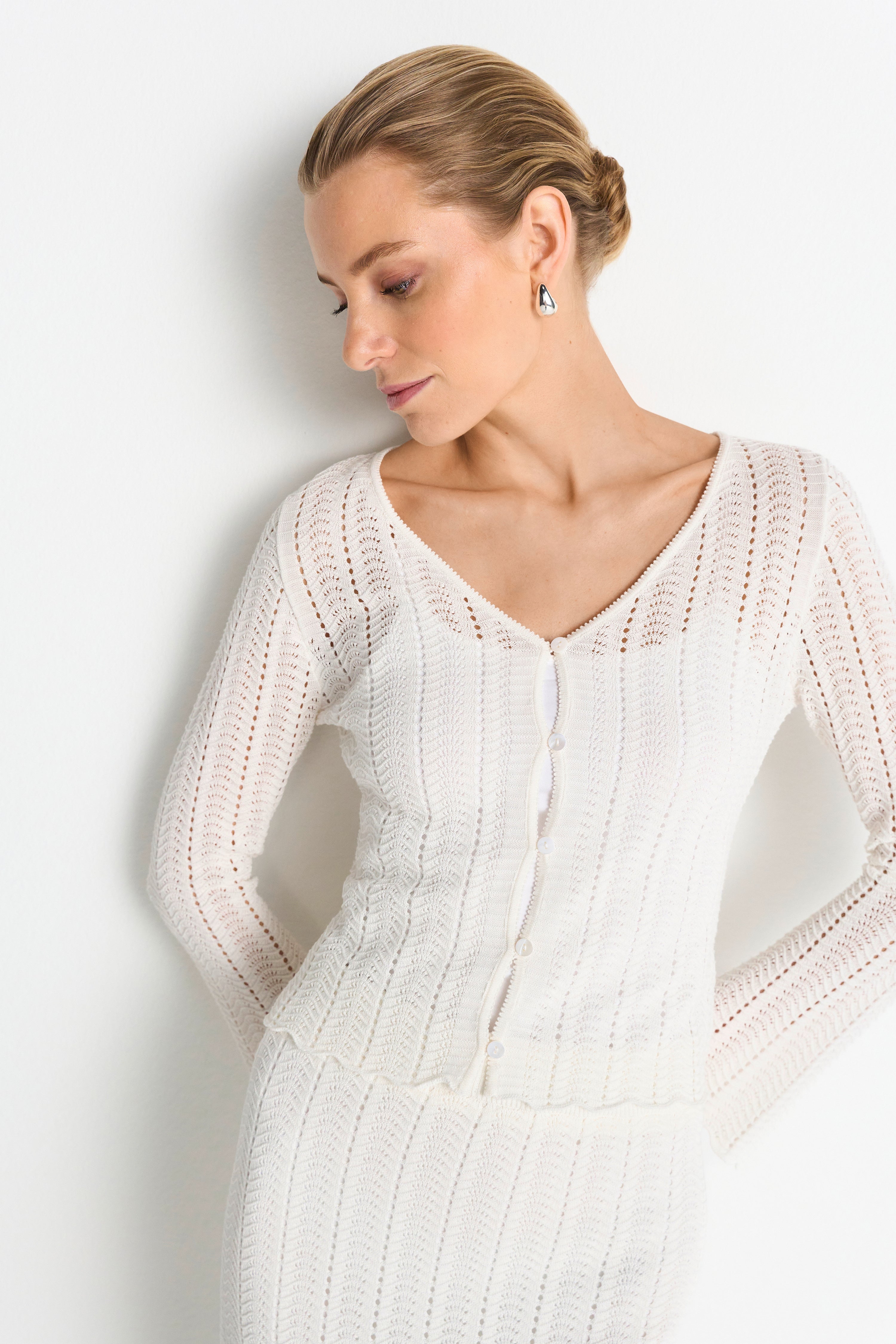 Romantischer Strickcardigan mit nostalgischem Flair