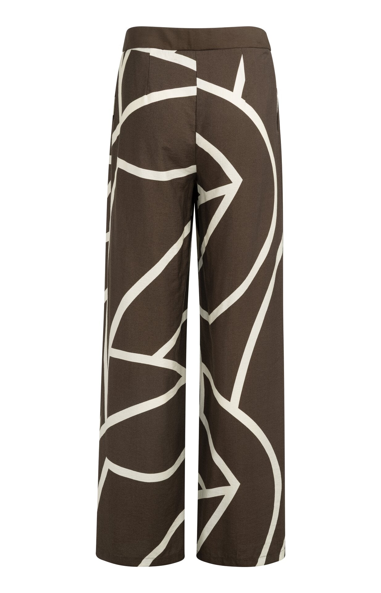 Moderner Allover-Print: Die Wide Leg Hose