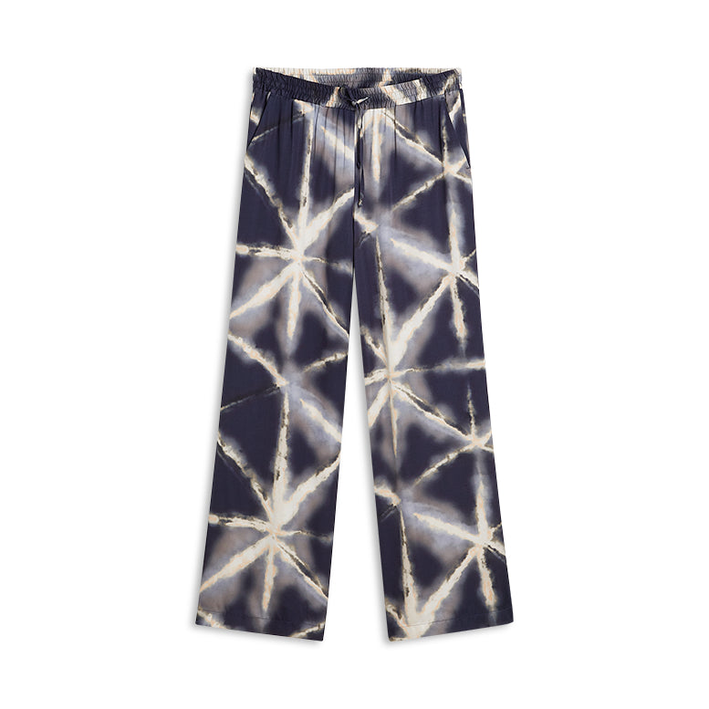 Deine fließende Palazzo-Hose in Batik-Optik