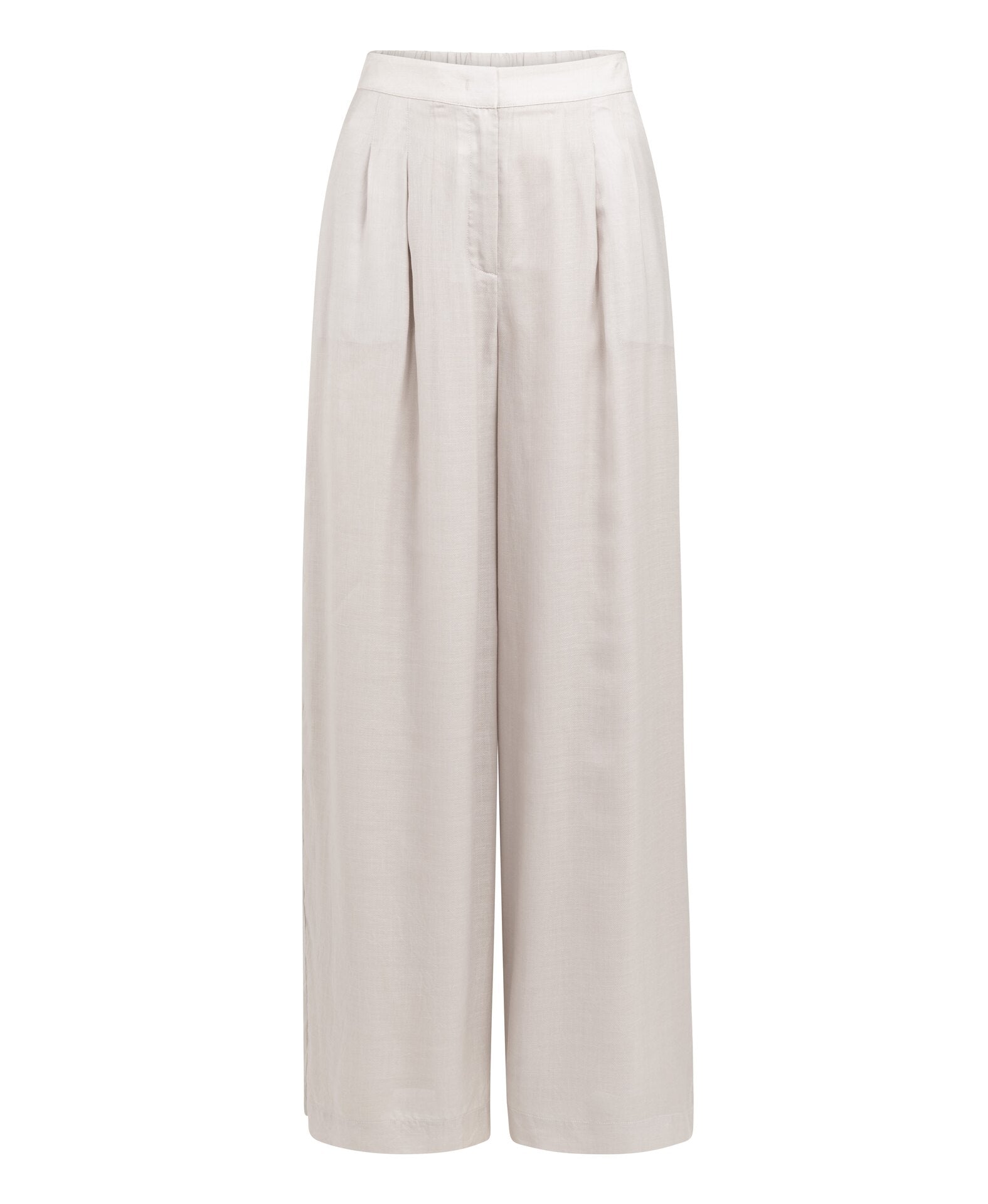 Die fließende Wide-Leg-Hose in Braun und Hellgrau