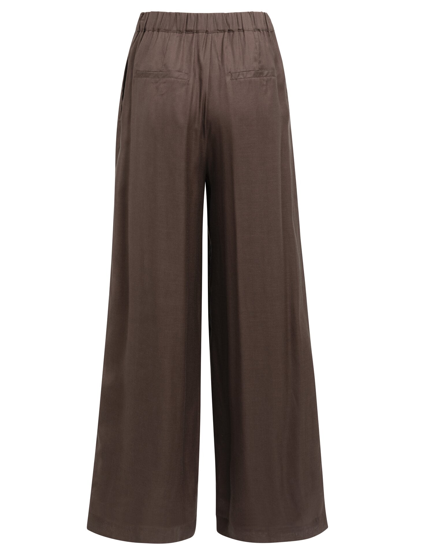 Die fließende Wide-Leg-Hose in Braun und Hellgrau