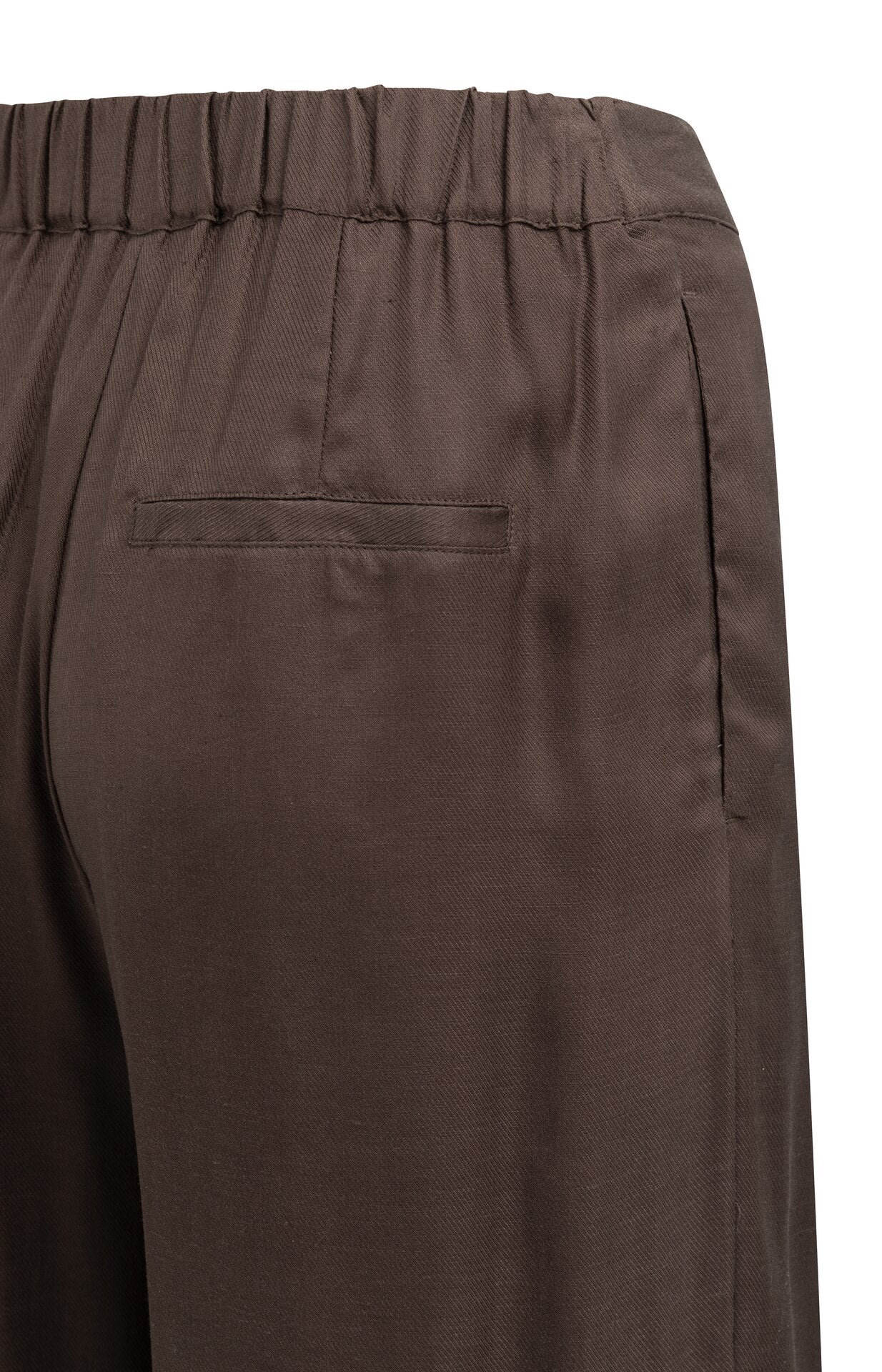 Die fließende Wide-Leg-Hose in Braun und Hellgrau