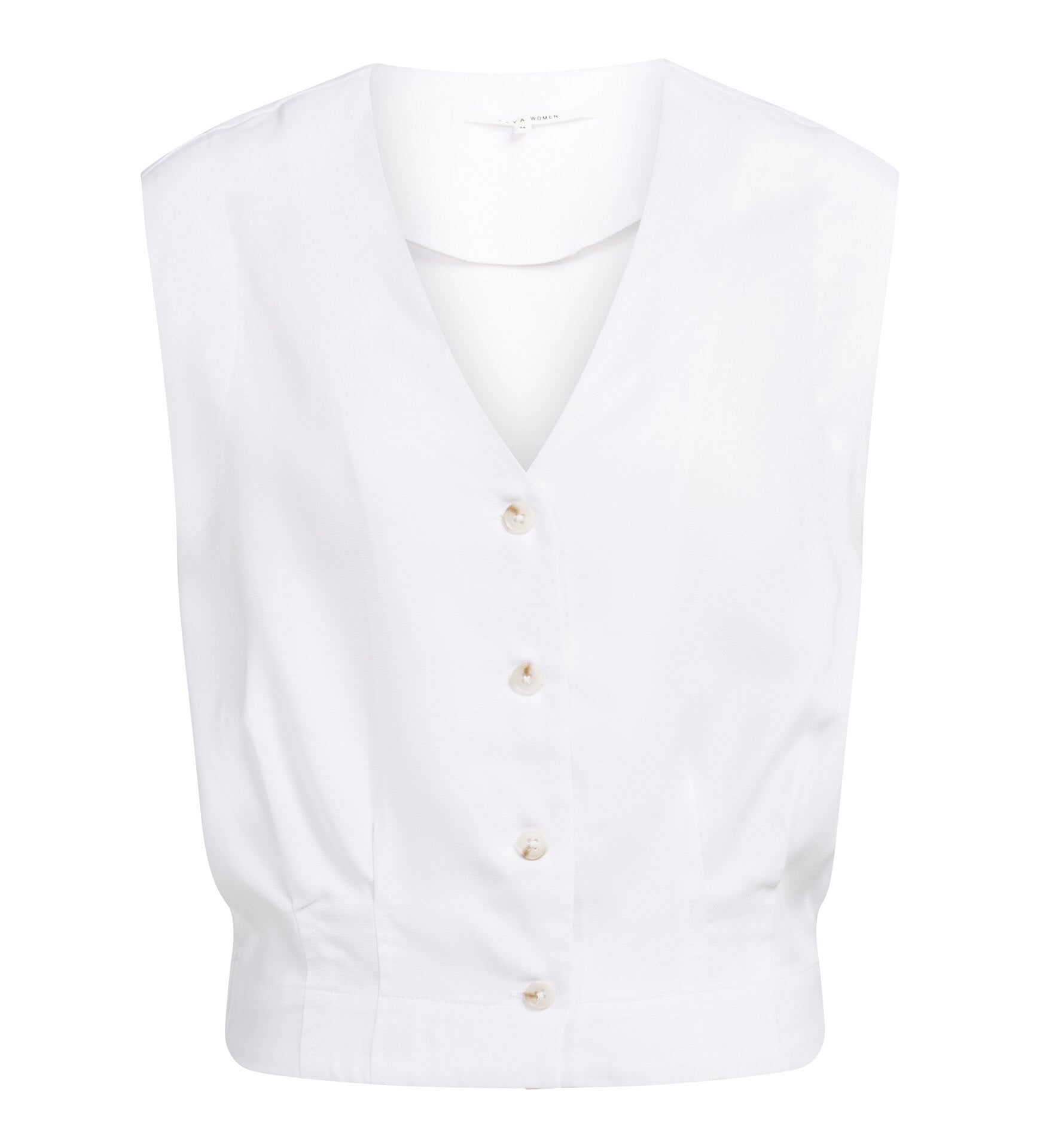 Ärmellose Bluse mit elastischem Saum