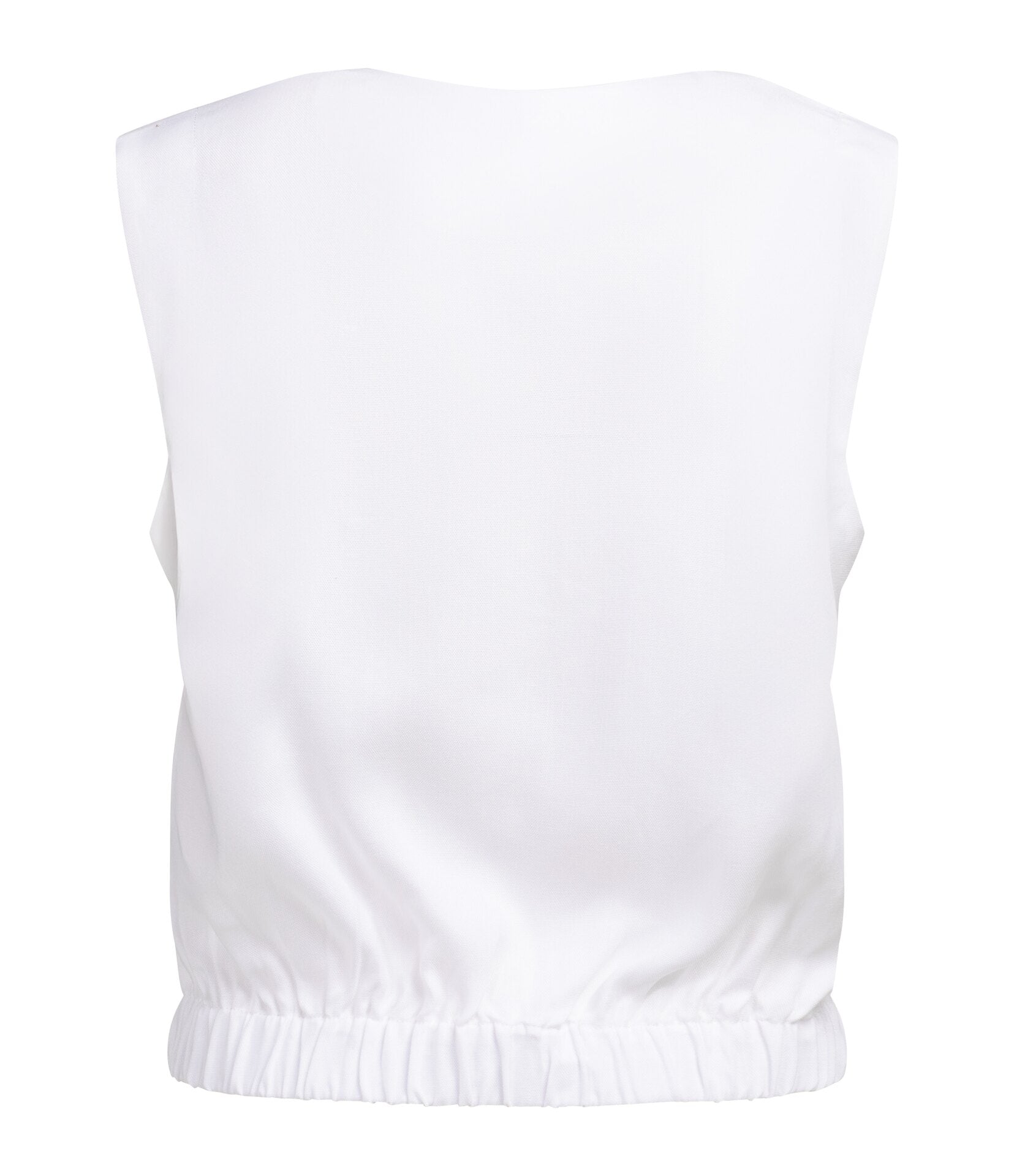 Ärmellose Bluse mit elastischem Saum