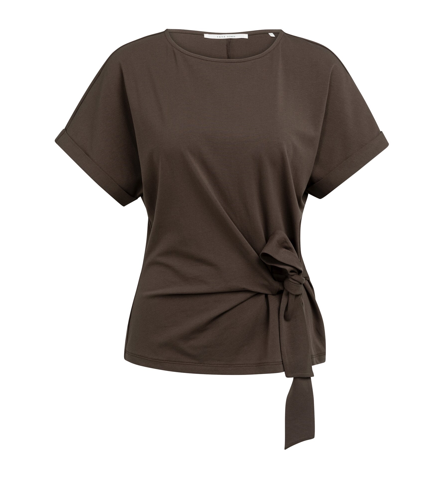 Das fließende Shirt in Weiß und Braun