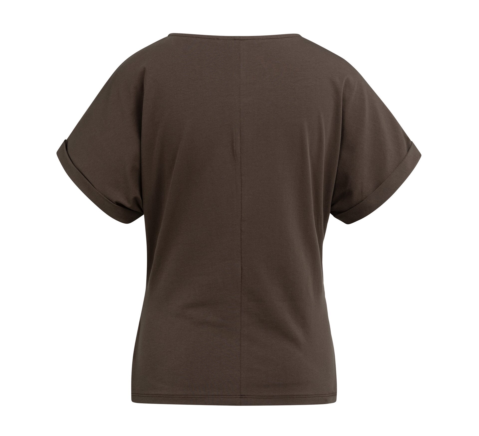 Das fließende Shirt in Weiß und Braun