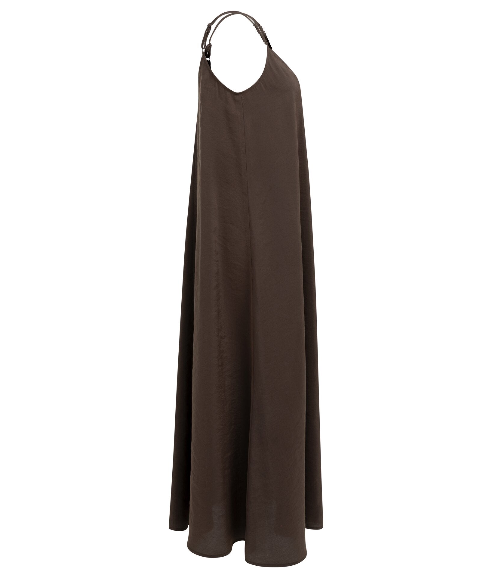 Fließendes Trägerkleid mit Flecht-Details