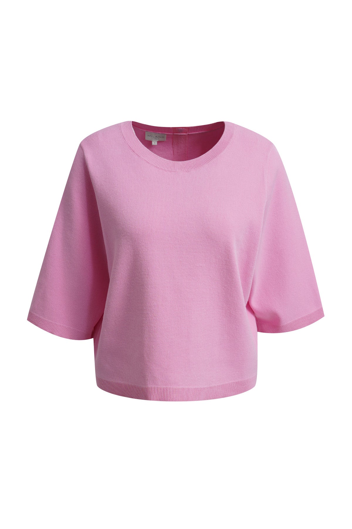 Kurzarm-Feinstrickpullover in Candy-Pink – Ein frischer Farbtupfer mit Wow-Effekt