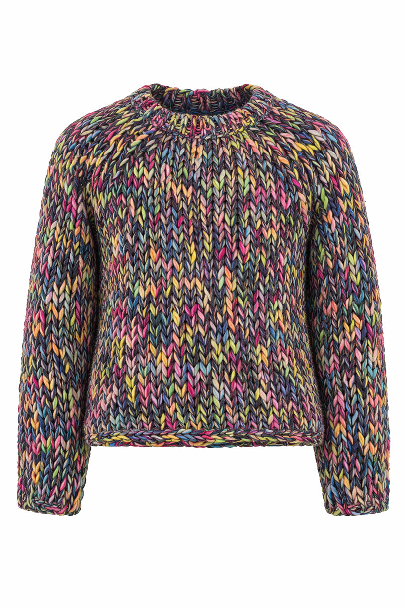 Farbenfroher Strickpullover