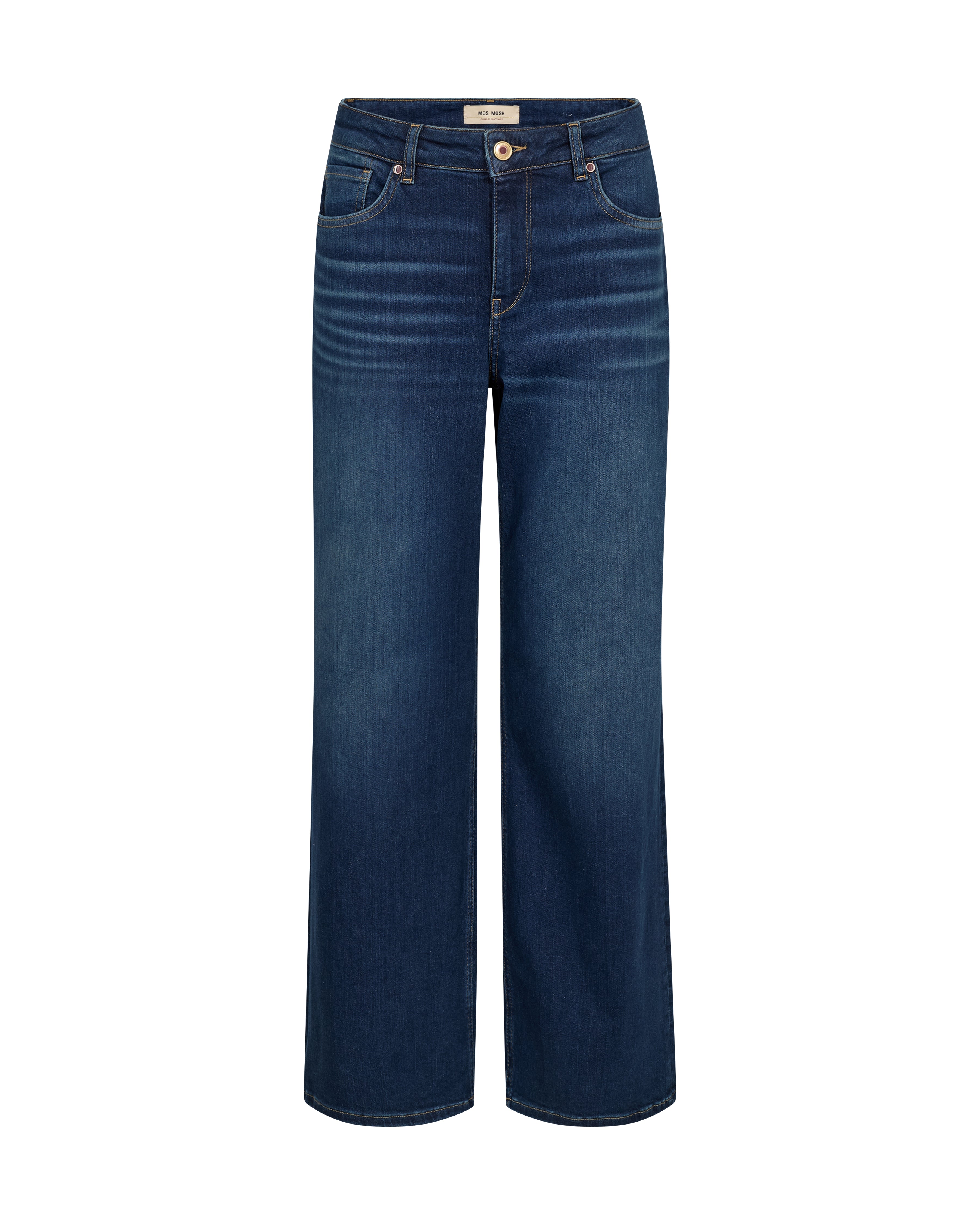 Eleganter Denim-Klassiker: Weite Jeans in dunkler Waschung