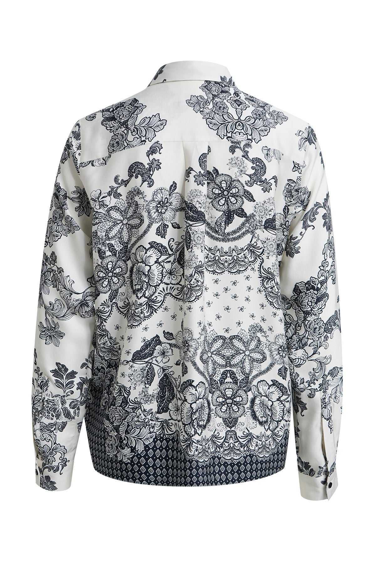 Elegante Muster-Mix-Bluse mit floralem Allover-Print