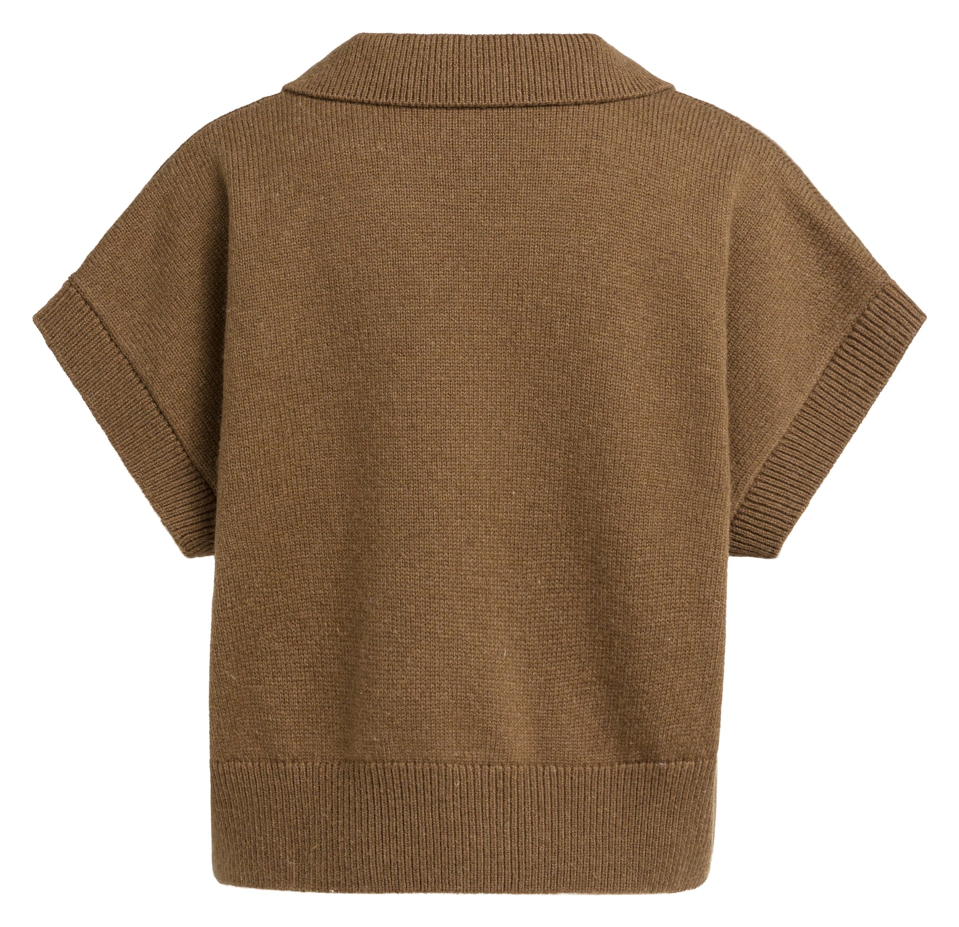 Lässiger Strickspenzer mit modernem Polokragen