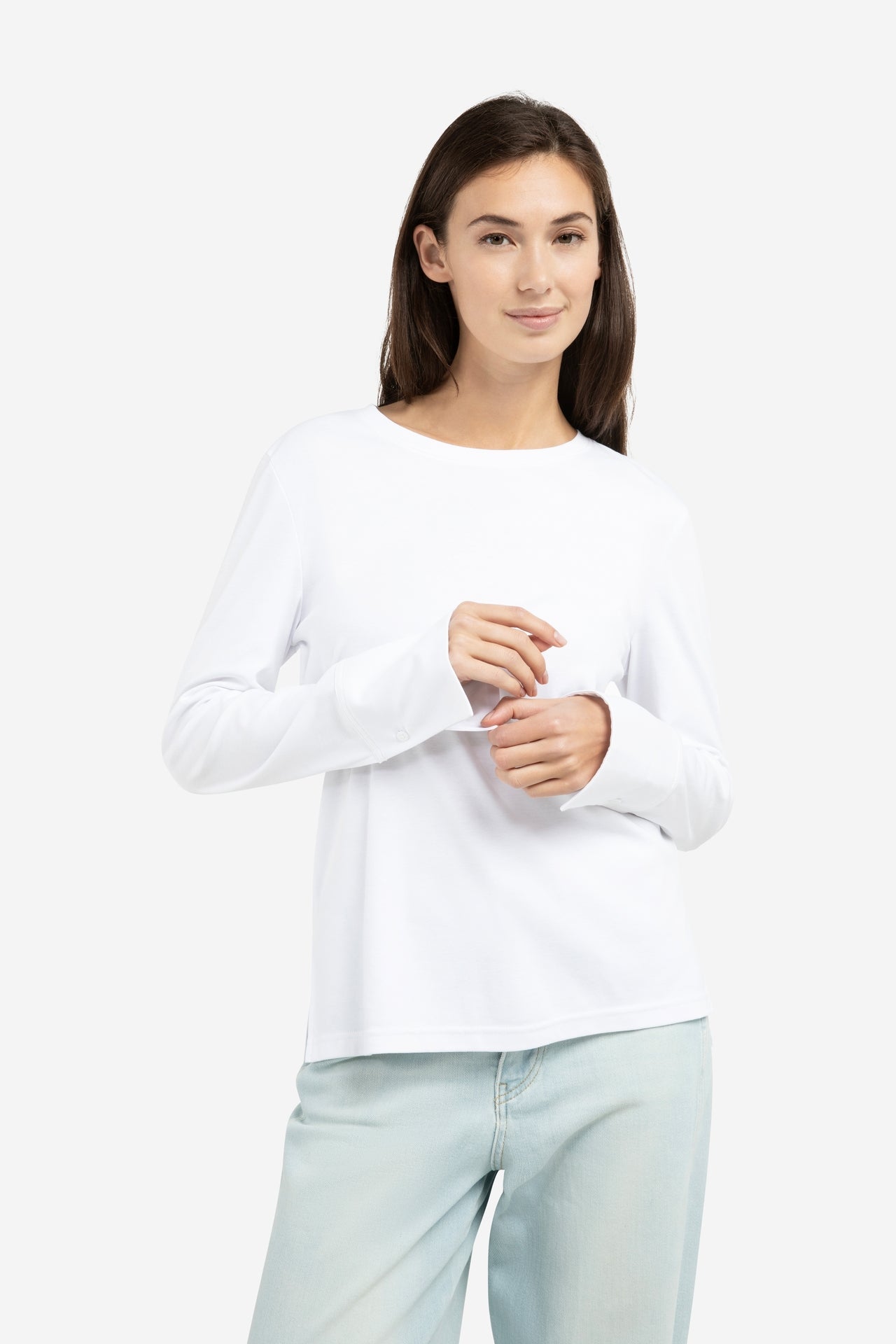 Cleanisiertes Longshirt mit Web-Bündchen