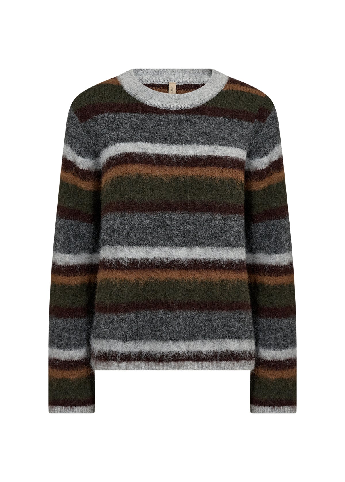 Der flauschige Streifenpullover