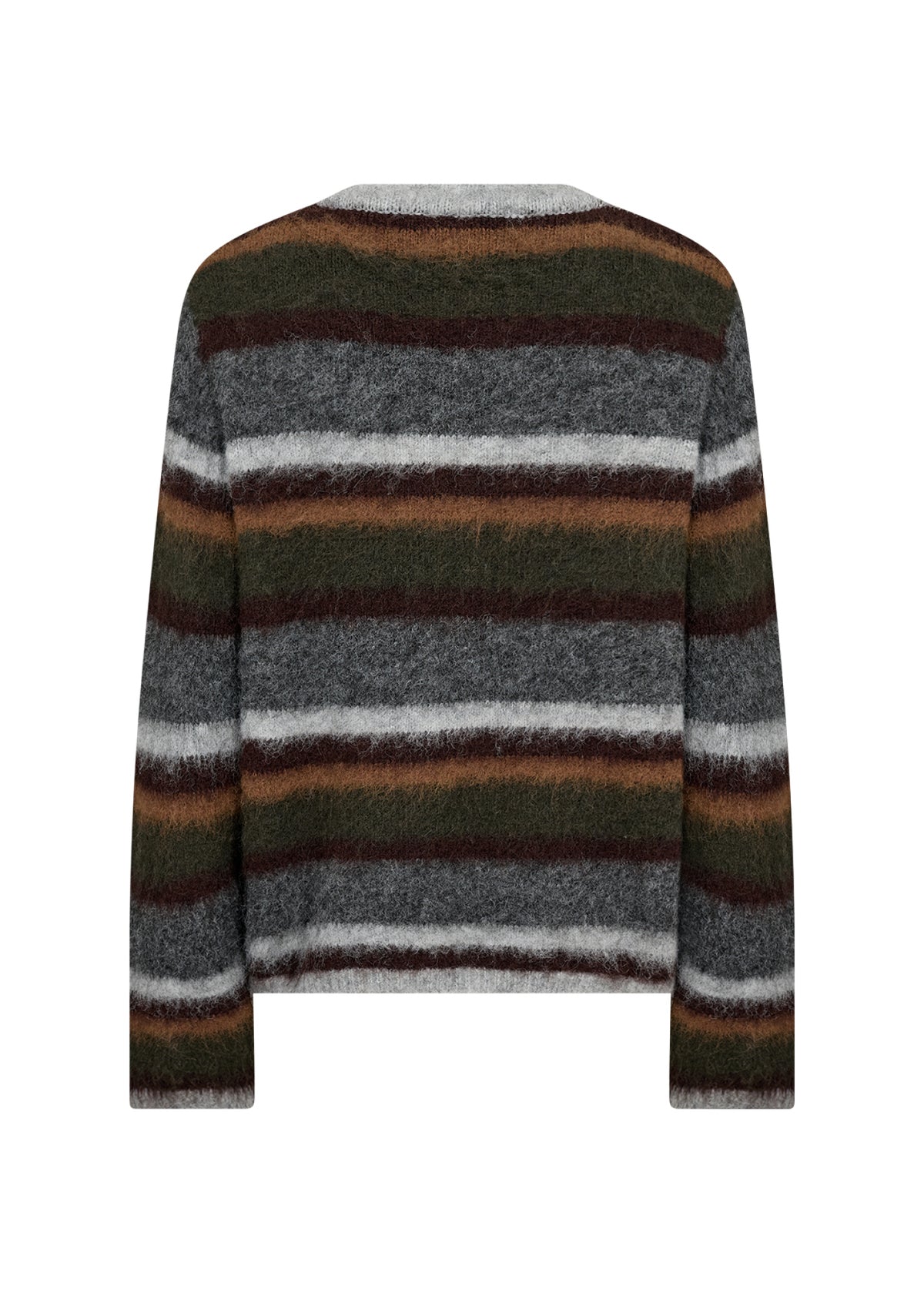 Der flauschige Streifenpullover