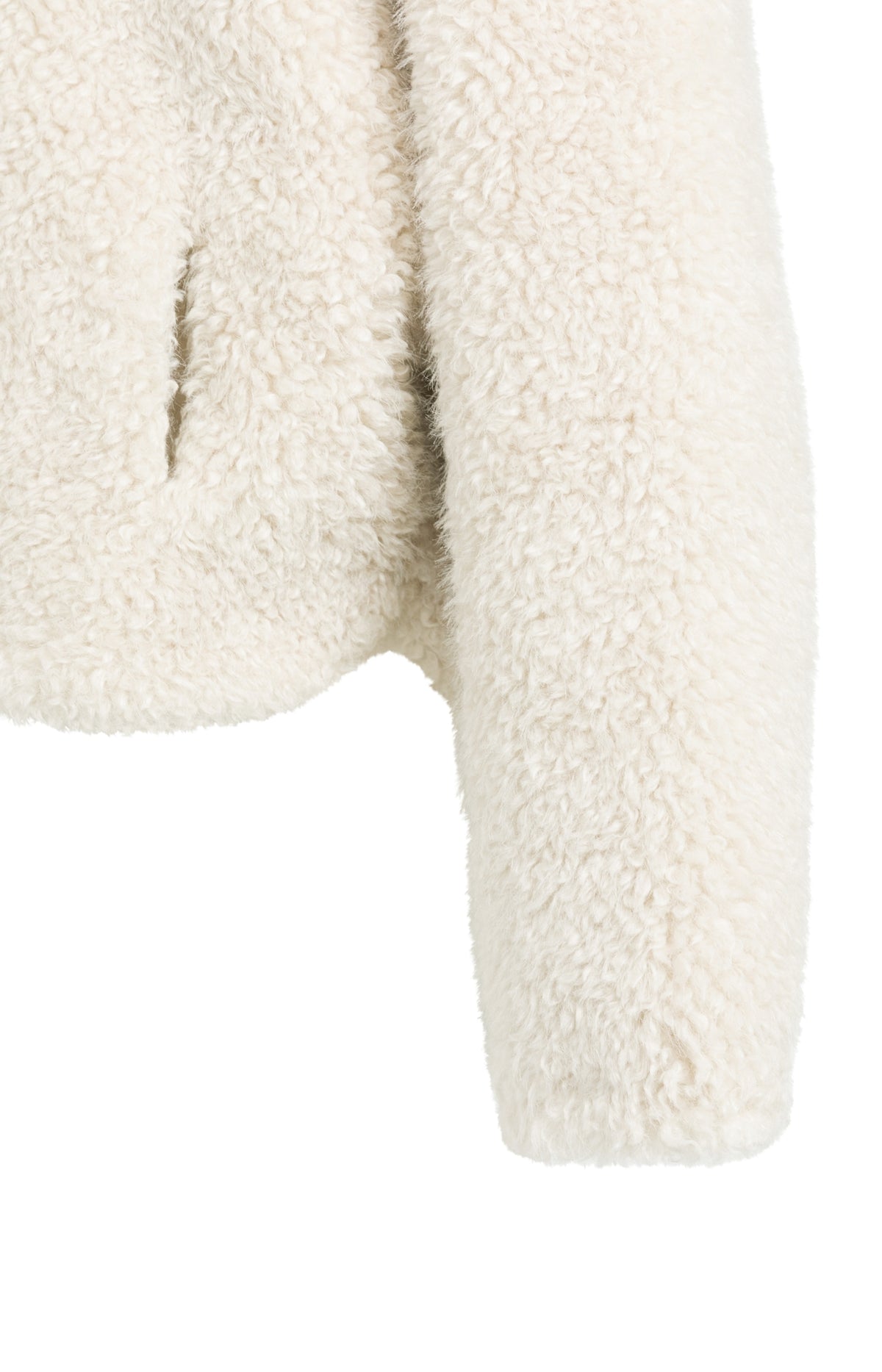 Die kurze Oversize-Teddyjacke