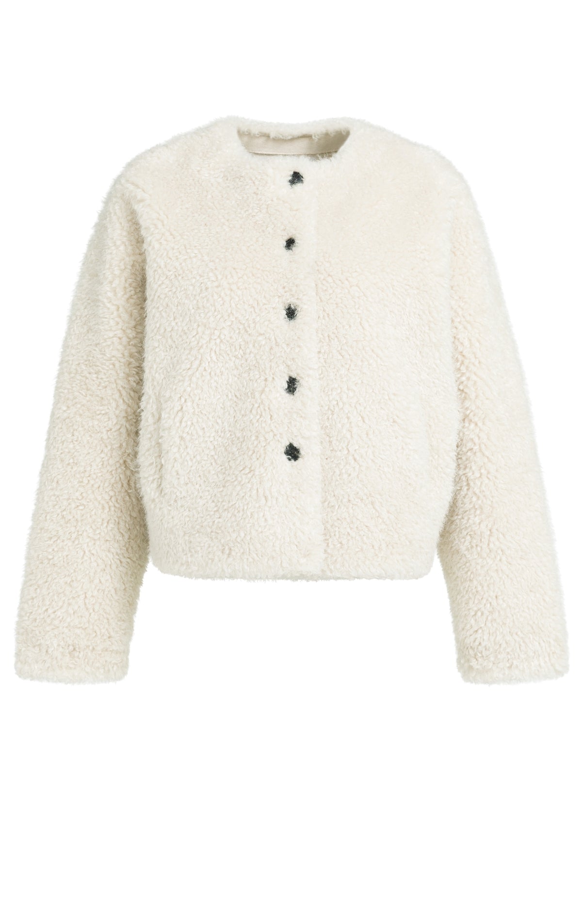Die kurze Oversize-Teddyjacke