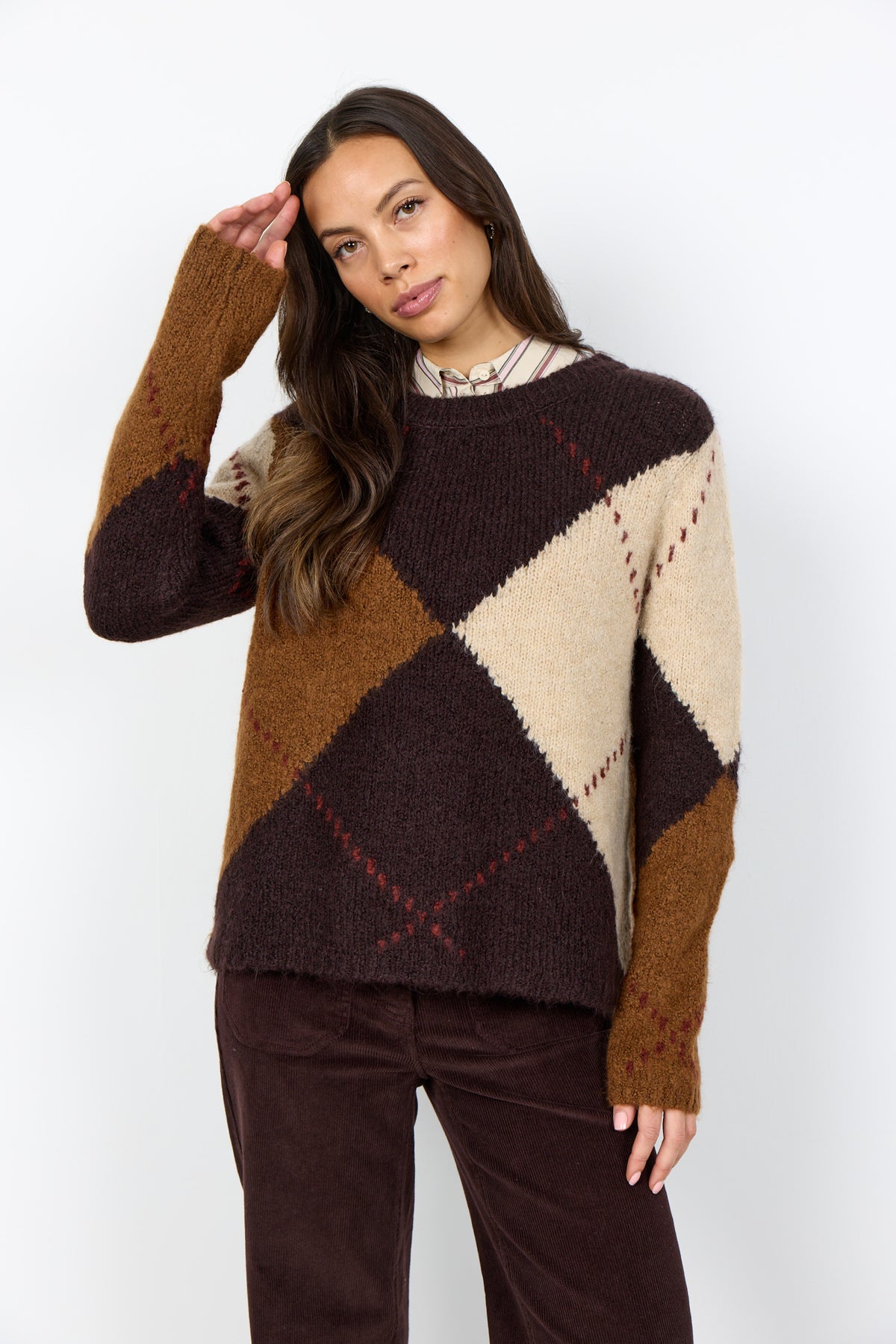 Strickpullover mit Argyle-Rautenmuster