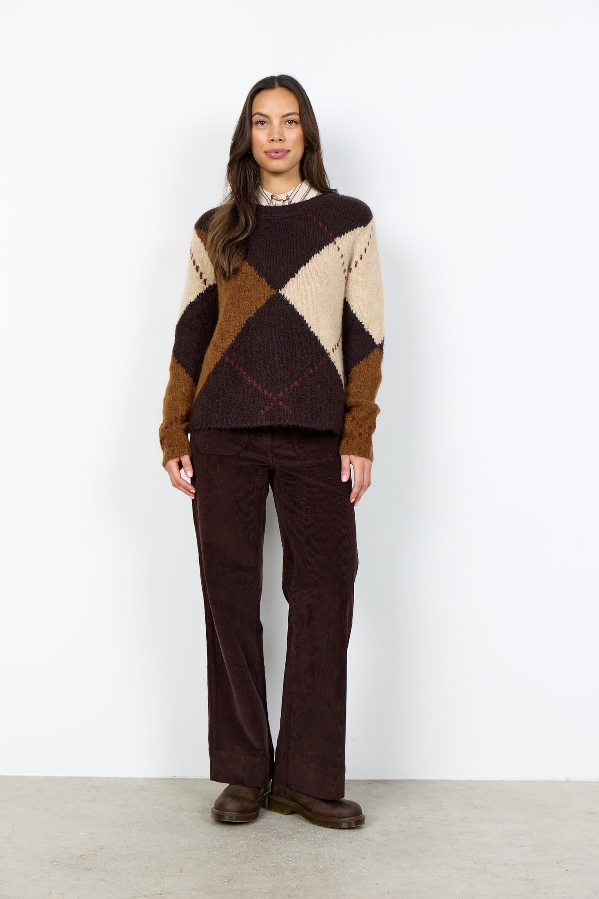 Strickpullover mit Argyle-Rautenmuster