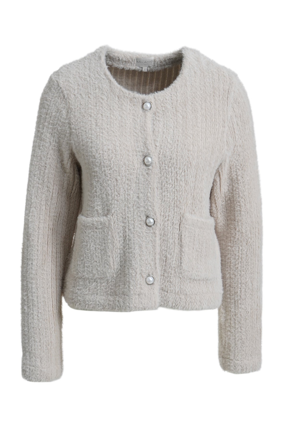 Die strukturierte Strickjacke