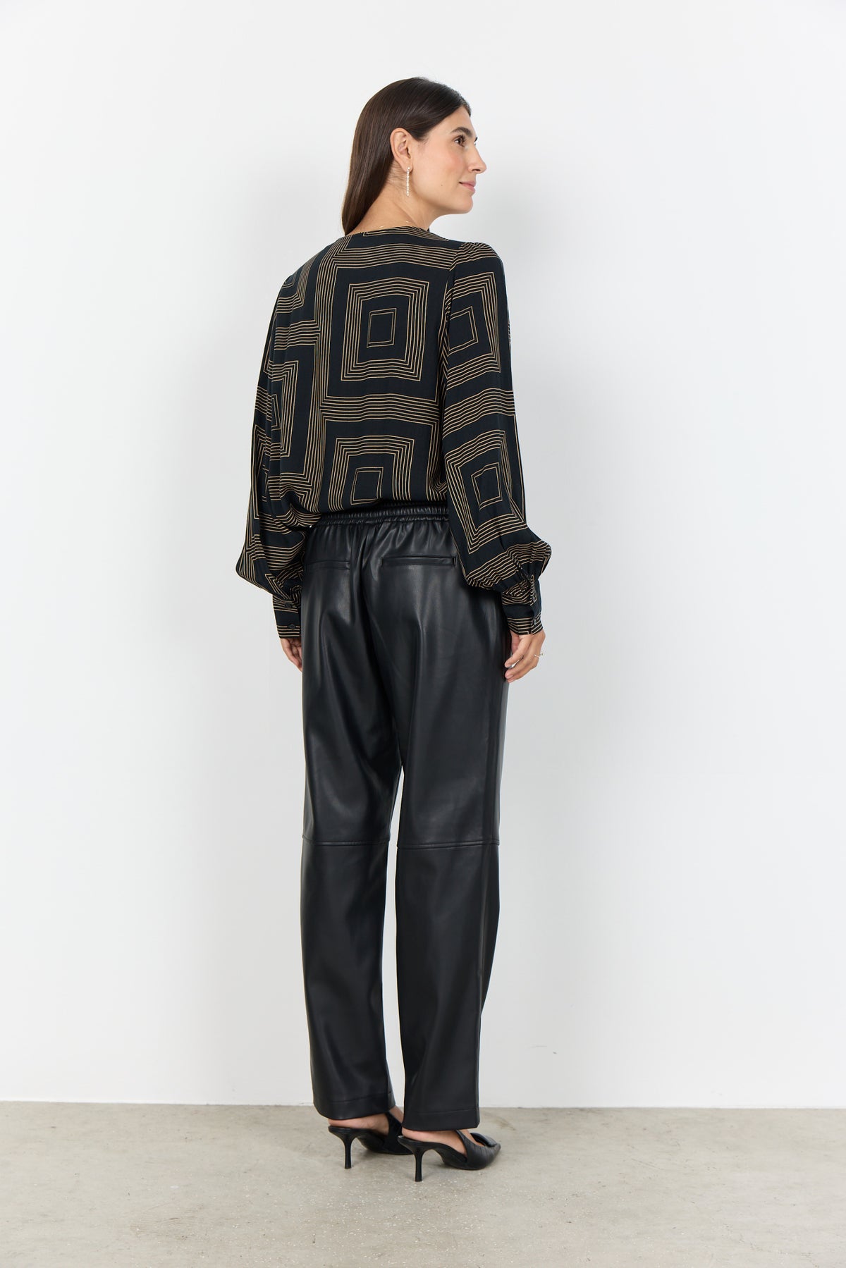 Stylische Hose in Leder-Optik
