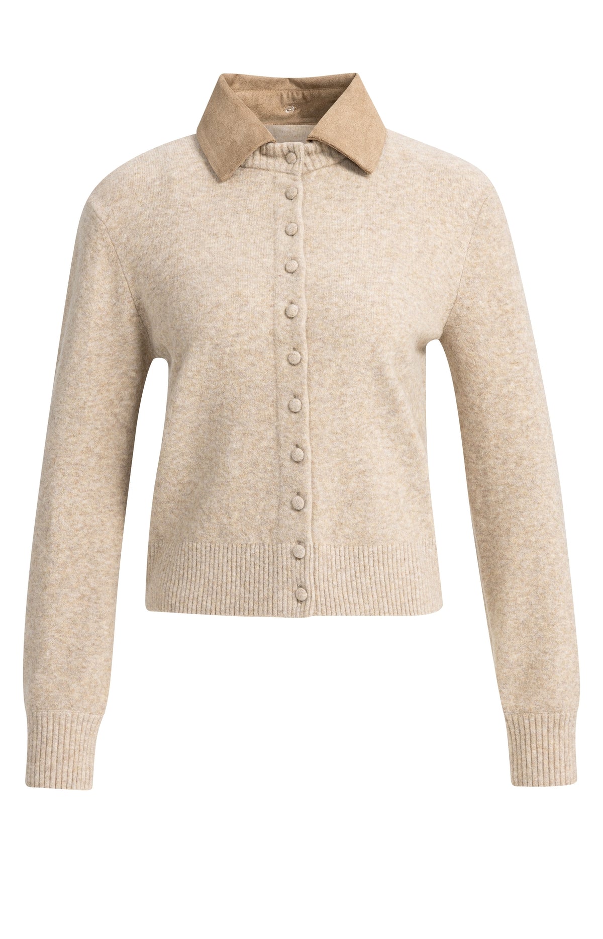 Der Feinstrick-Cardigan mit Wechselkragen