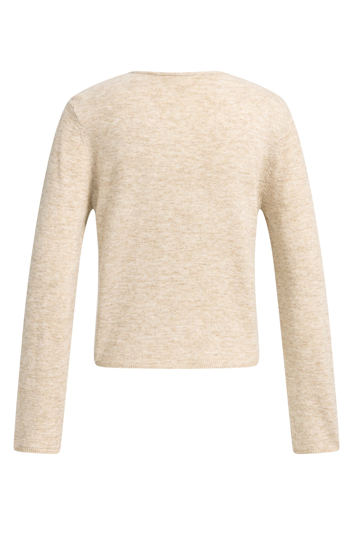 Der feingestrickte Rundhals-Cardigan