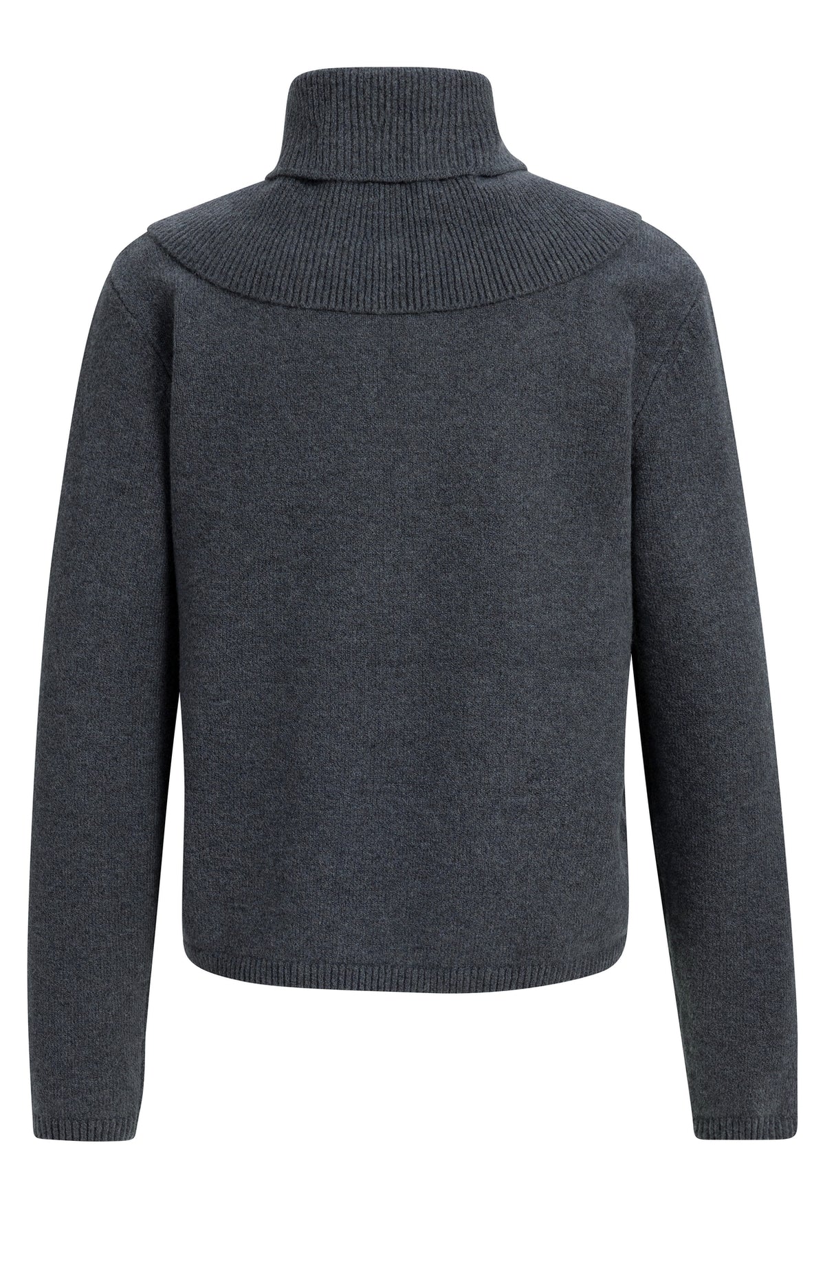 Der Feinstrickpullover mit abnehmbarem Kragen
