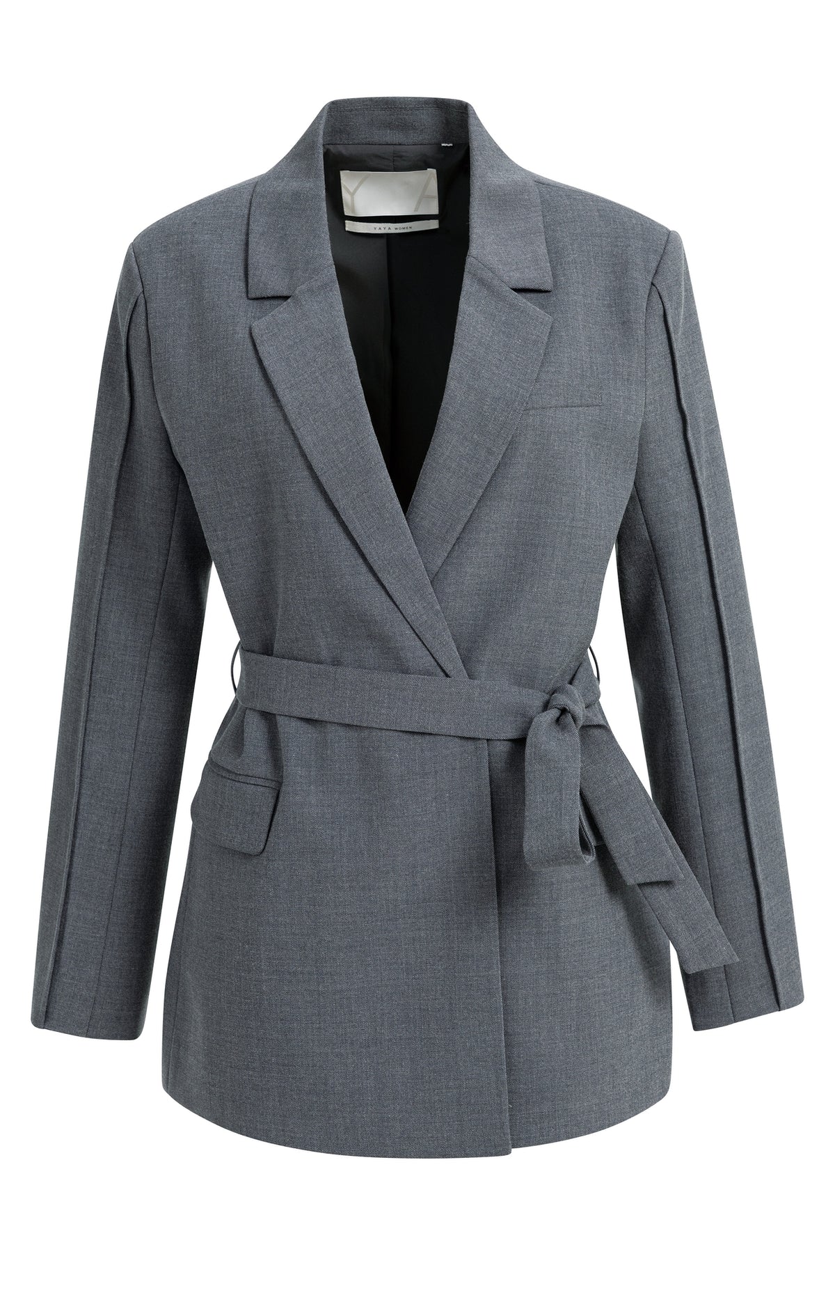 Der gewebte Wickelblazer
