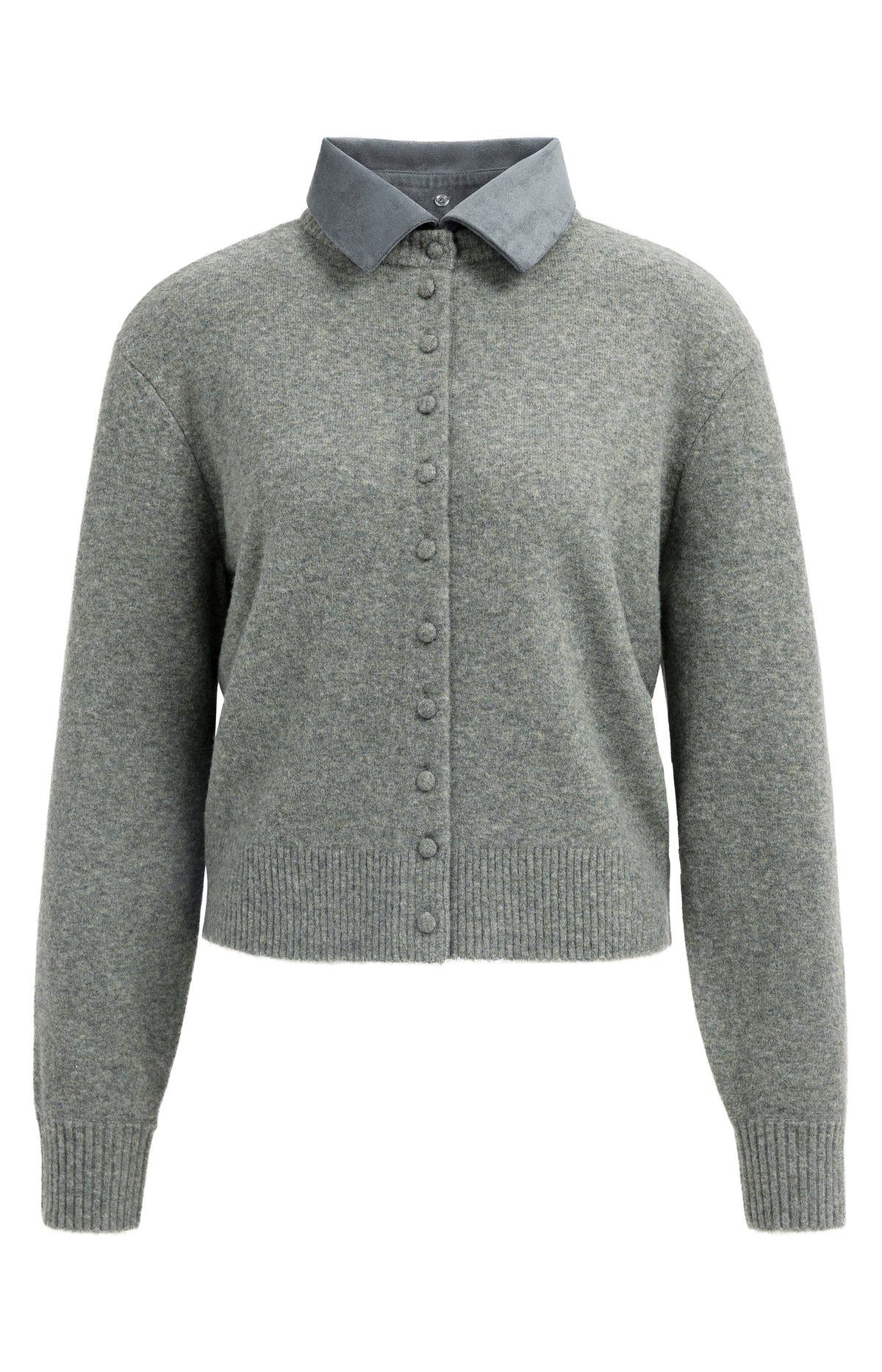 Der Feinstrick-Cardigan mit Wechselkragen