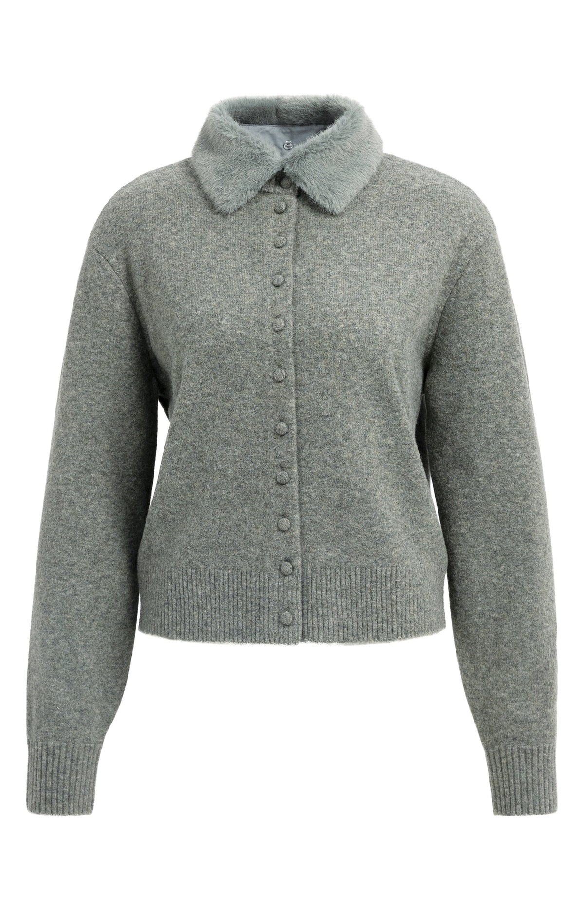 Der Feinstrick-Cardigan mit Wechselkragen