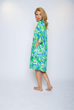 Blusen Kleid mit Aqua Print- Emily van den Bergh