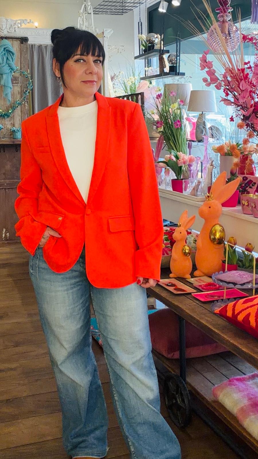 Statement-Blazer in Spicy Orange