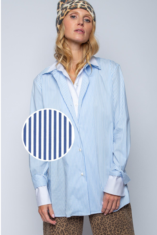Lässige Hemdbluse mit Layering Effekt