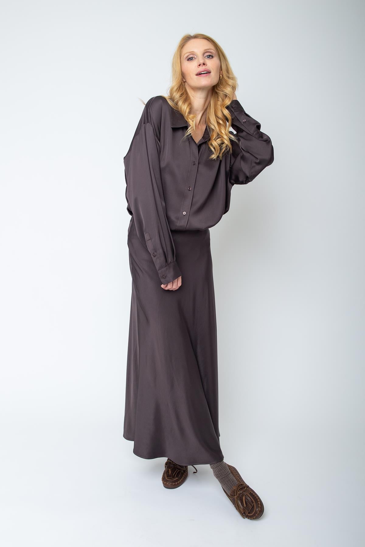 Oversized Hemdbluse mit lässigem Schnitt