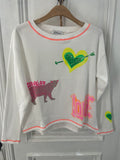 Sweatshirt Tiger Love Heart -Grace Fashion