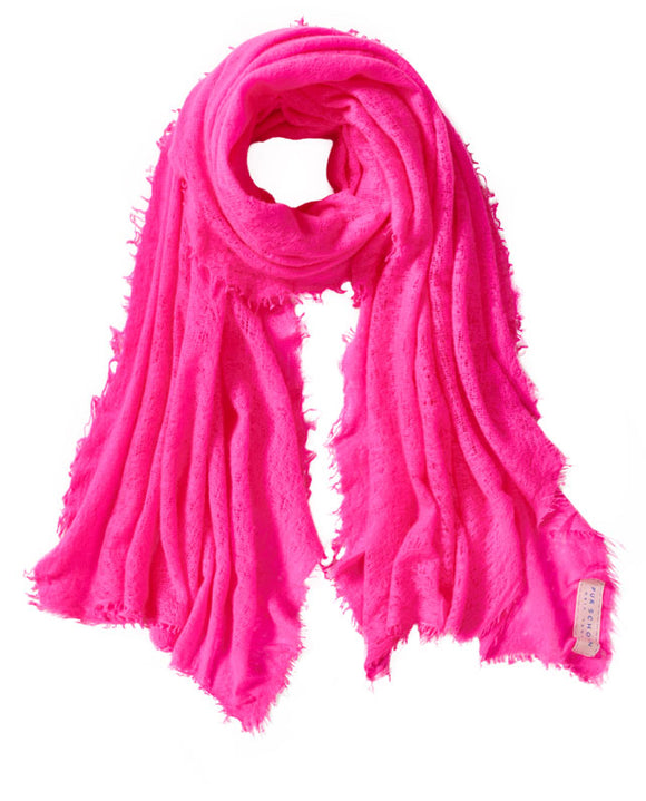 Cashmere Schal Neon Pink -Purschoen