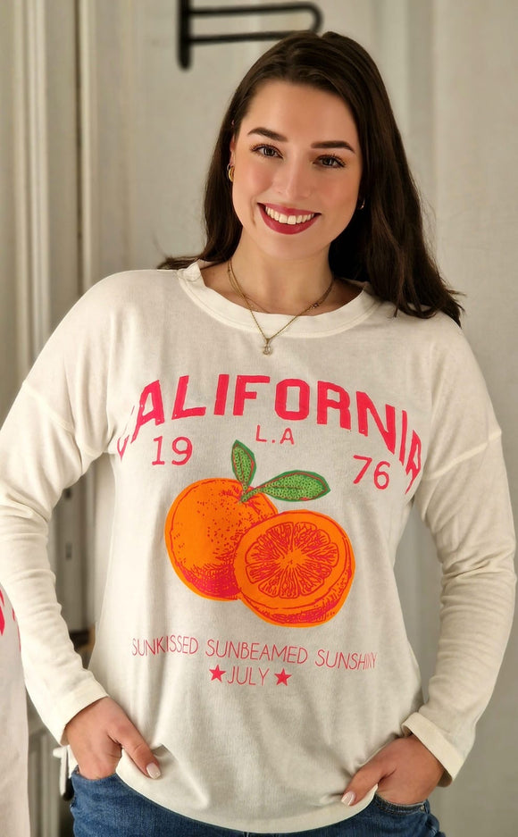 Sweatshirt California Print -Grace Fashion